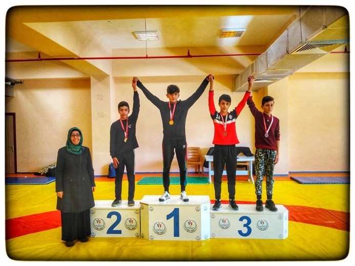 Okul Sporları Gençler B Güreş müsabakaları sona erdi 