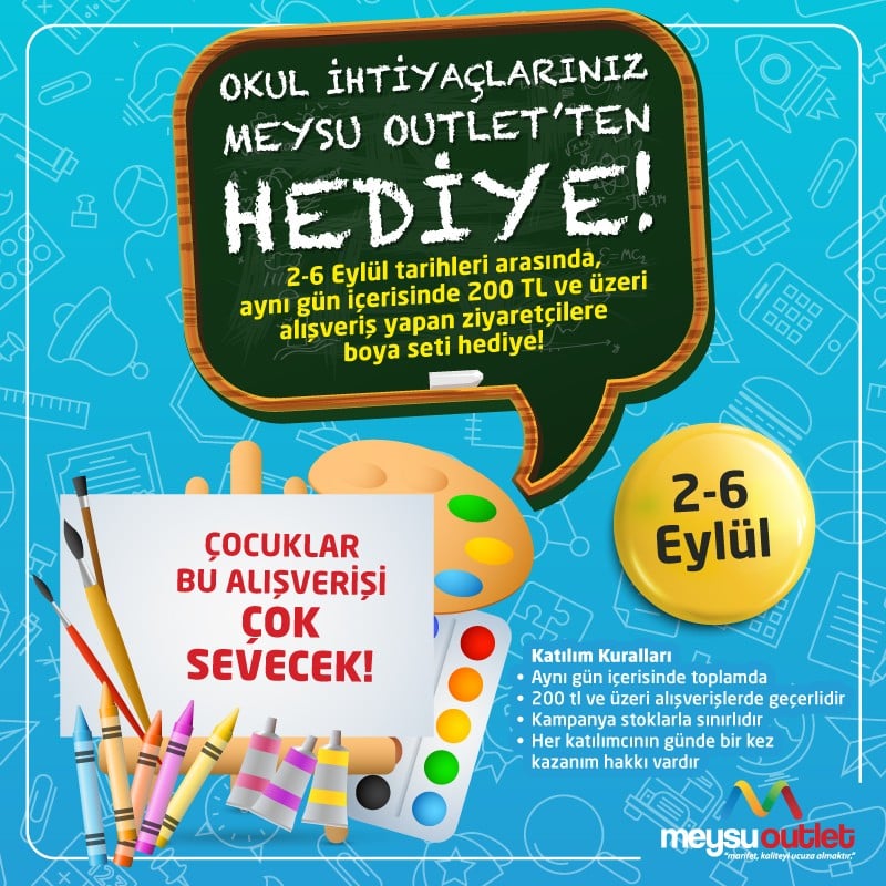 Okula Dönüş Hediyesi Meysu Outlet’te 