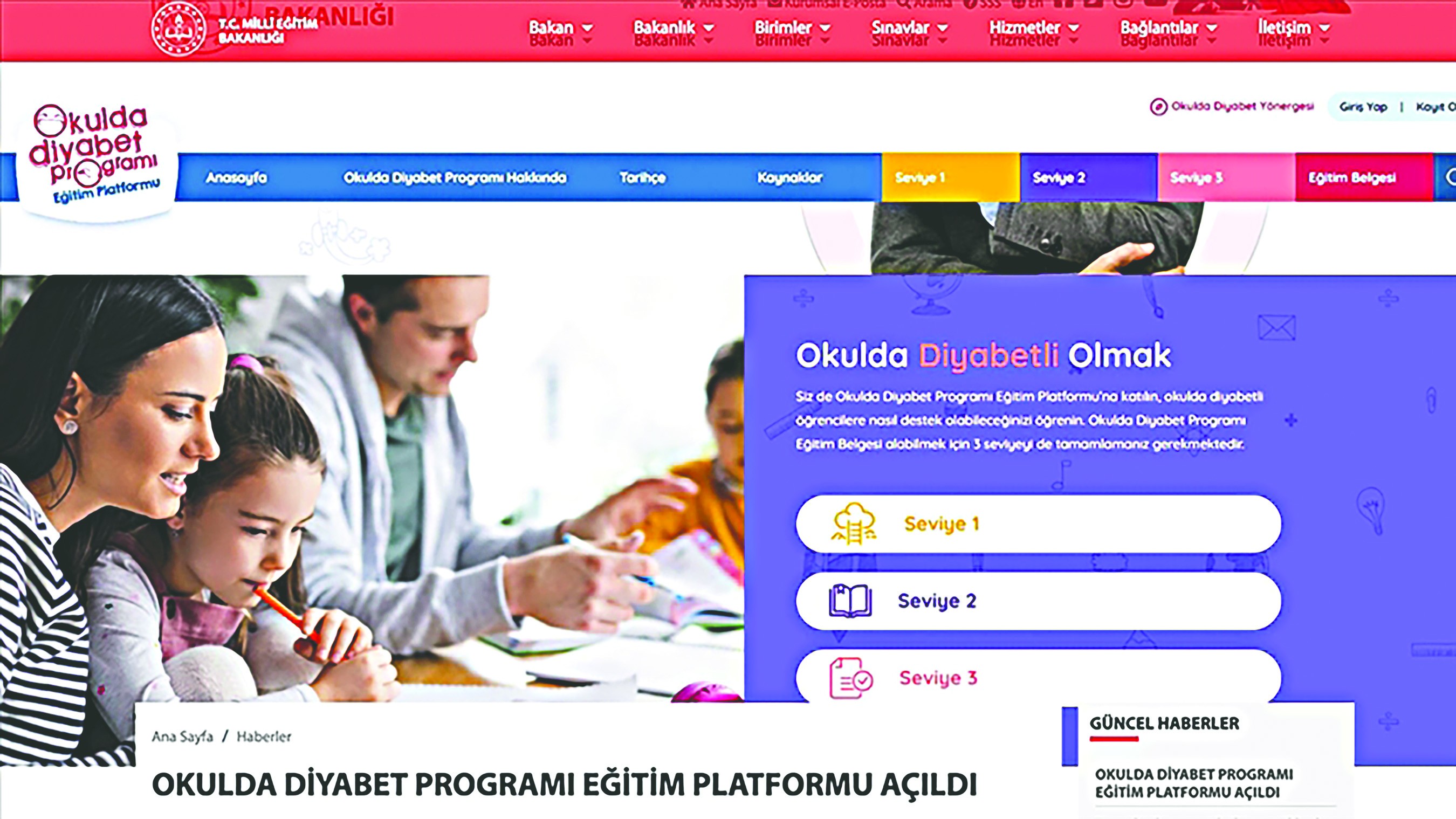 ‘Okulda Diyabet Eğitim Programı’ erişime açıldı