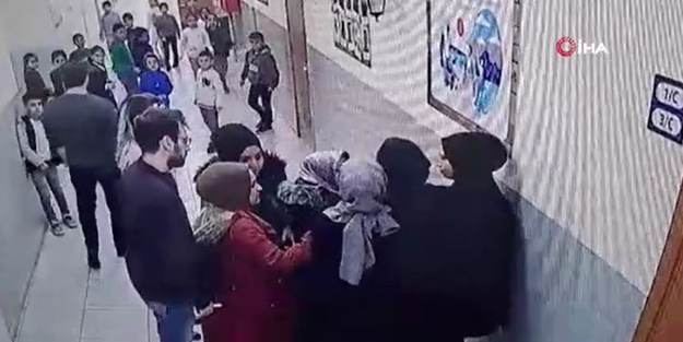 Okulda hamile öğretmene şiddet! Dehşet dolu anlar kamerada