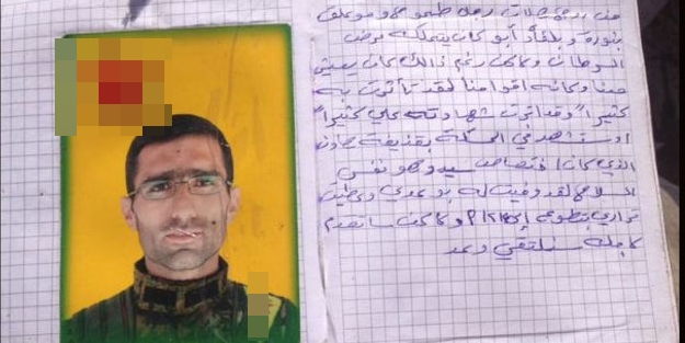 Öldürülen PKK'lının üzerinden çıktı