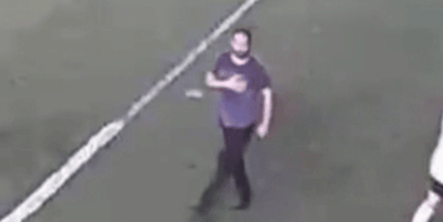 Ölüm halısahada yakaladı! Kameralara böyle yakalandı
