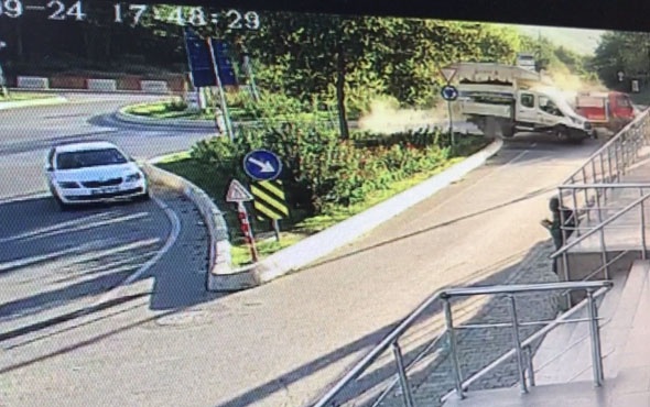Ölümden saniyelerle kurtuldu beton pompası faciası