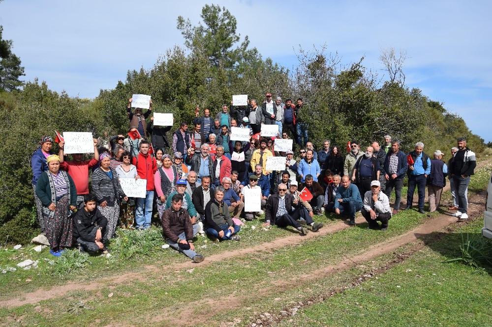 Olympos halkı badem projesine karşı çıktı 