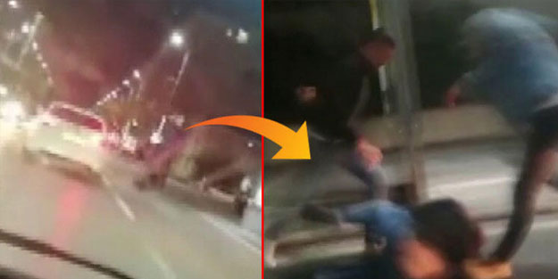 Önce araba çarptı, sonra dayak yedi