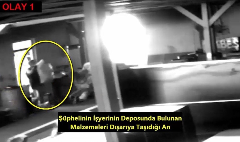 Önce güvenlik kamerasına sonra polise yakalandı 