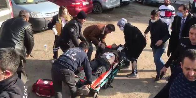 Önce yanındaki kadını, sonra kendisini bıçakladı