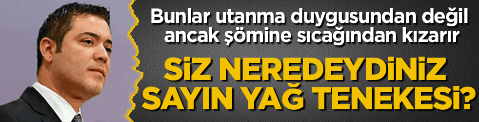 Ongun'a zor soru: Siz neredeydiniz sayın yağ tenekesi?