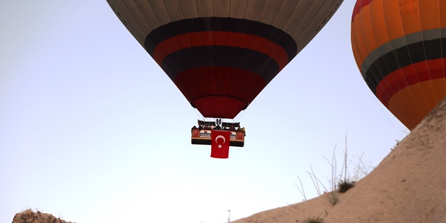 Onlarla ne kadar gurur duysak az! Kapadokya'da muhteşem görüntüler