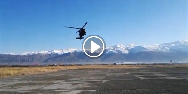 Operasyonda helikopterle drift yapan çılgın Türk pilot!