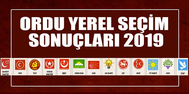 Ordu yerel seçim sonuçları 2019 | Ordu ve ilçeleri yerel seçim sonuçları 31 Mart Ordu Cumhur ittifakı Millet ittifakı oy oranları
