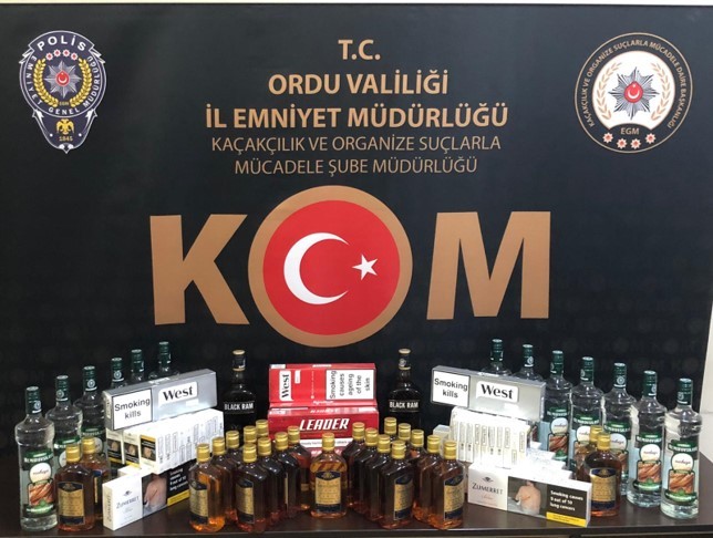 Ordu’da 29 şişe sahte alkol ele geçirildi 
