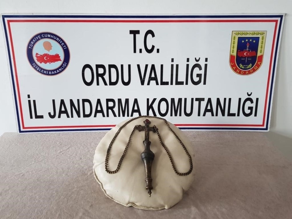 Ordu’da 500 yıllık tarihi haç ele geçirildi 