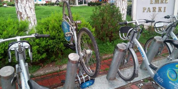 Ordu'da akıllı bisikletler ve engelli şarj istasyonlarına zarar verildi