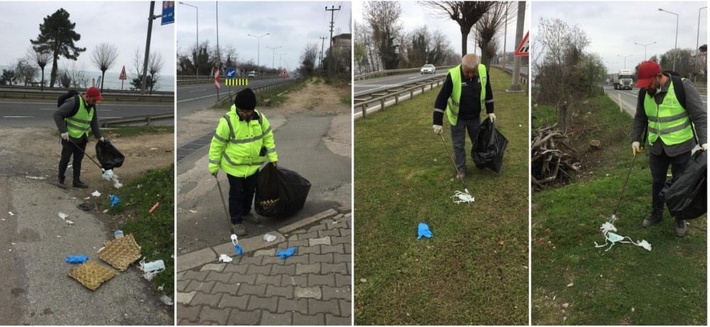 Ordu’da maske ve eldivenler sokağa atılıyor 