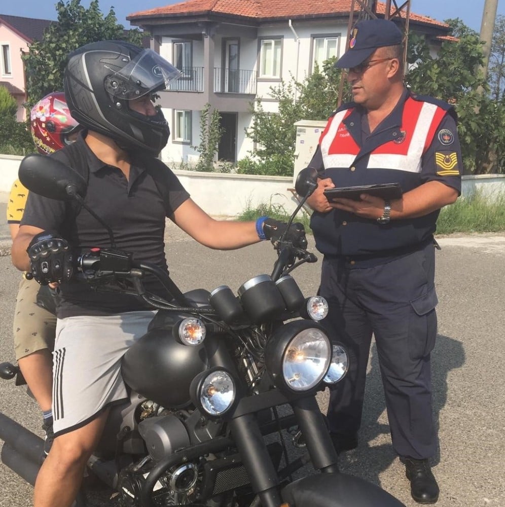 Ordu’da motosiklet kullananlara denetim 