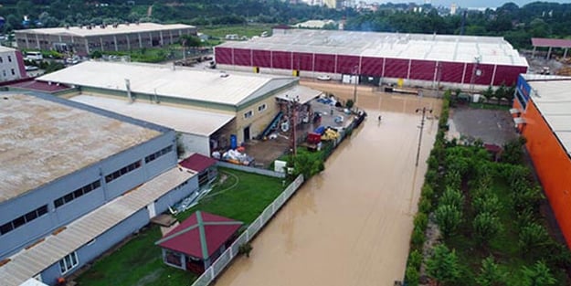 Ordu'da OSB sular altında kaldı