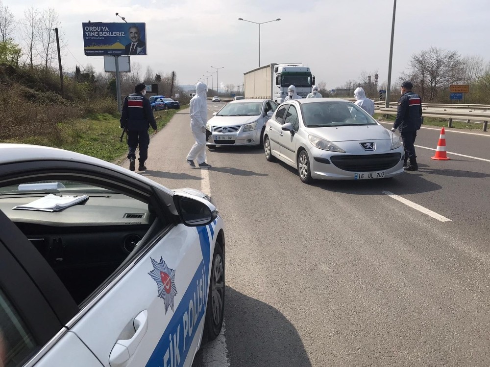 Ordu’da şehirlerarası seyahat kontrolleri başladı 