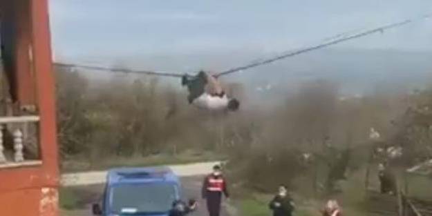 Ordu'da tuhaf anlar! Elektrik tellerine tutunarak kaçmaya çalıştı: Ben kuşum