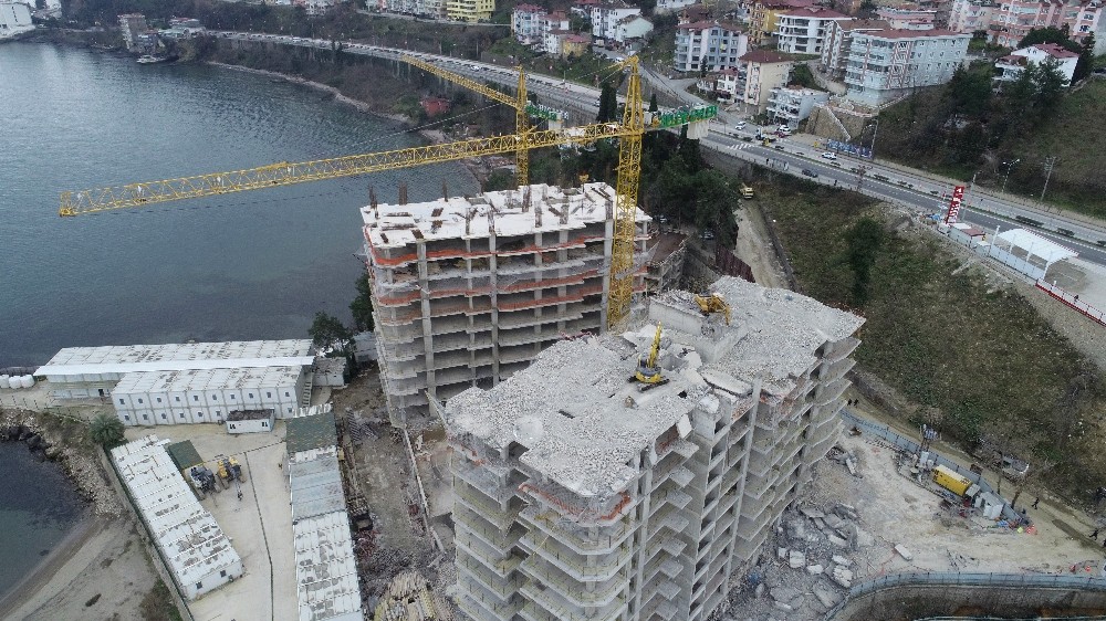 Ordu’daki gökdelenlerin yıkımı 12 gündür sürüyor 