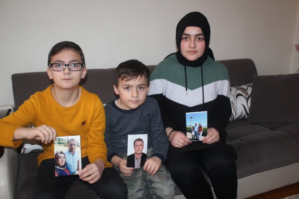 Ordulu üç çocuk babalarına kavuşmak istiyor 