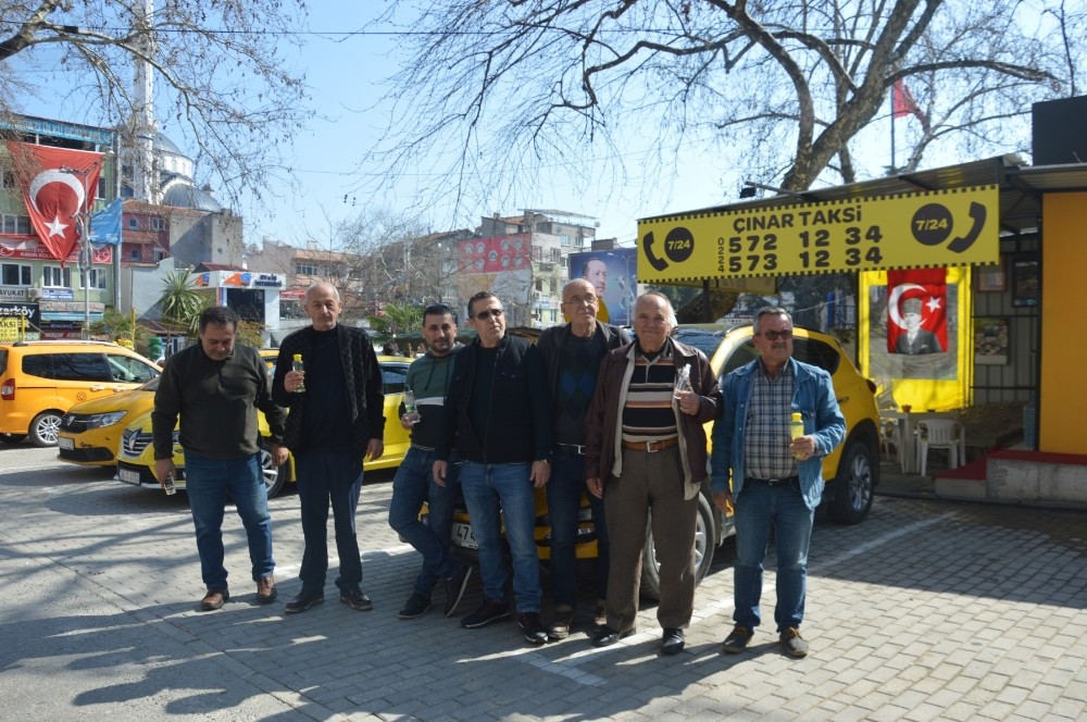 Orhangazili taksicilerden virüs tedbiri 