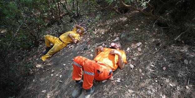 Orman yangını kontrol altına alındı! Çalışmalar böyle görüntülendi