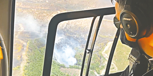 Orman yangınıyla mücadelede evin yolunu unuttular