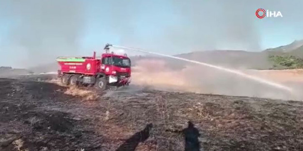 Ormana yakın bölgede korkutan yangın!