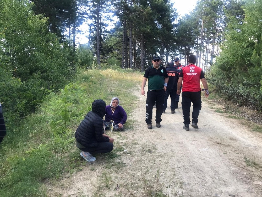 Ormanda kaybolan epilepsi hastası kadın 8 saat sonra bulundu 