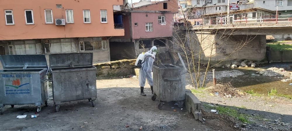 Ormanlı Belediyesi koronavirüs’e karşı tüm beldeyi dezenfekte etti 