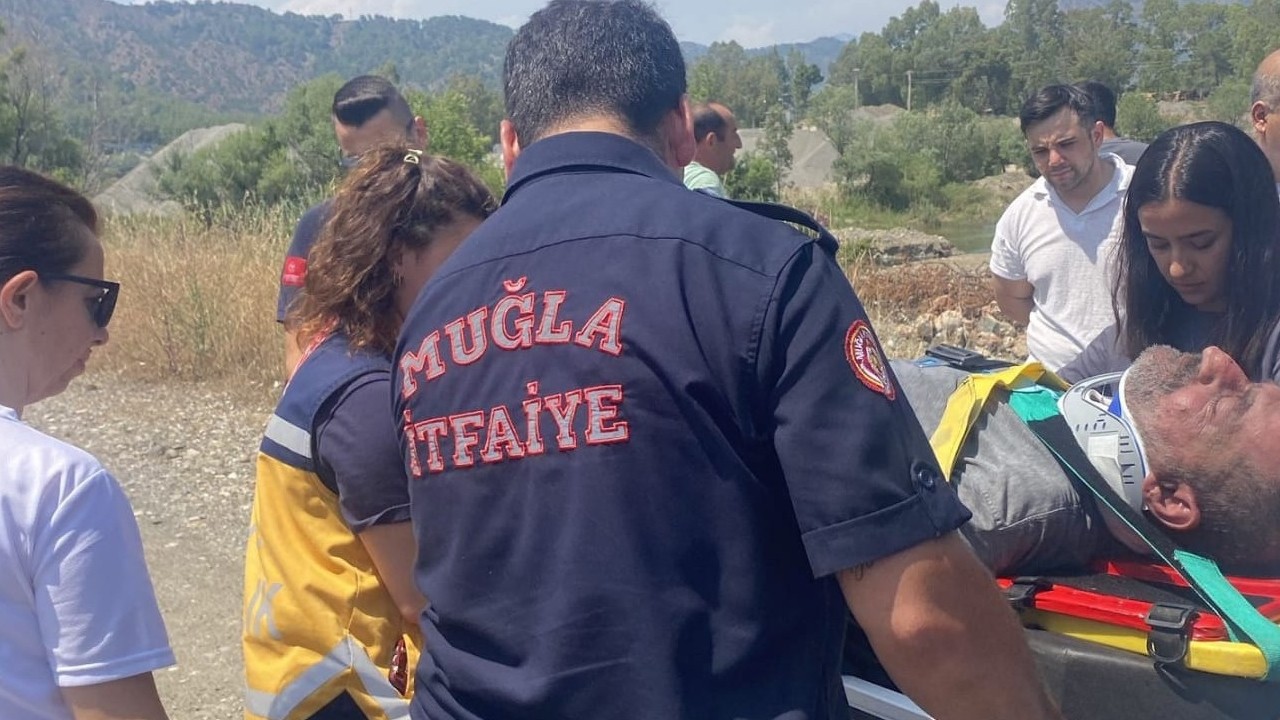 Ortaca'da uçurumdan düşen bir kişi kurtarıldı