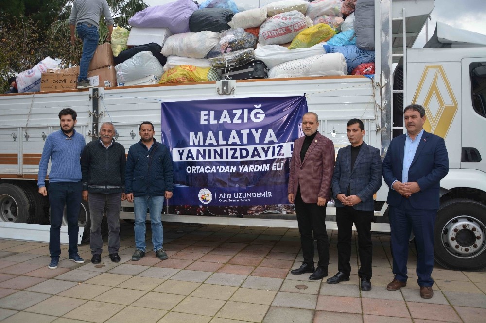 Ortaca’dan Malatya ve Elazığ’a yardım tırı yola çıktı 