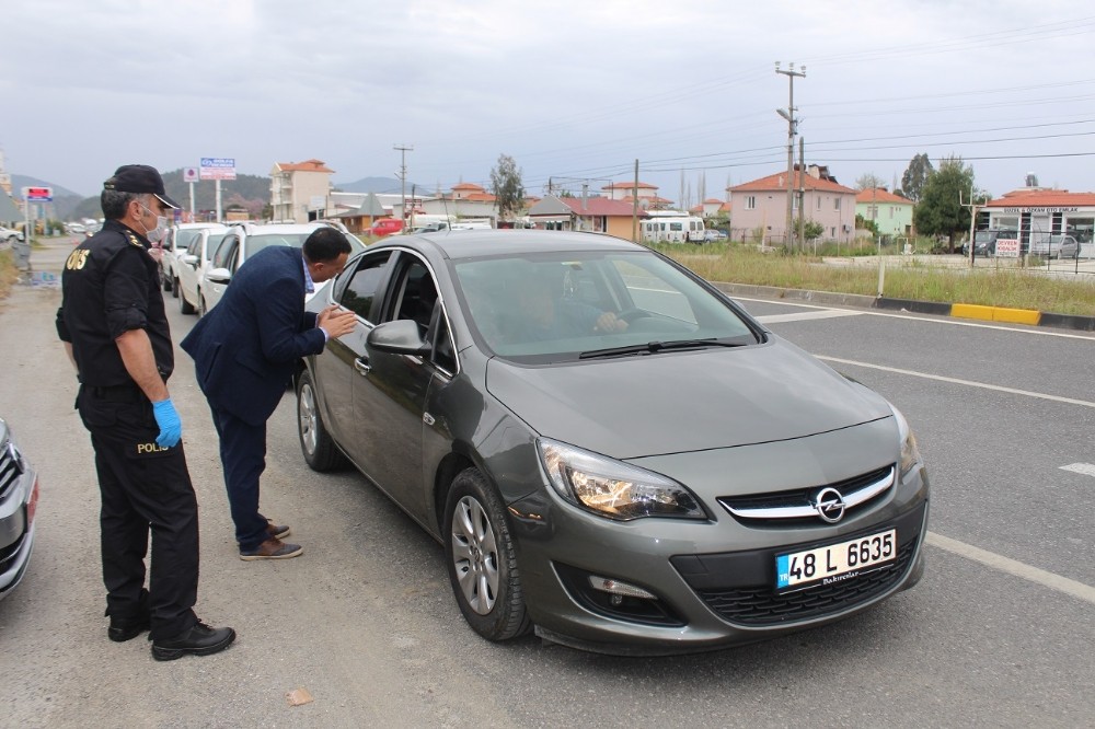 Ortaca’ya giriş ve çıkışlarda Korona virüs tedbirleri arttırıldı 