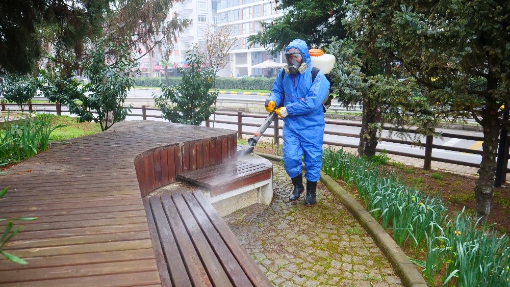 Ortahisar, Korona virüsüne karşı ilaçlanıyor 