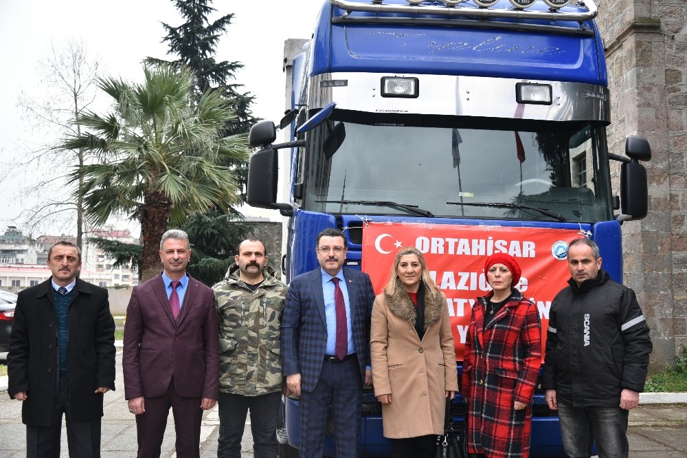 Ortahisar’ın yardım tırı yola çıktı 