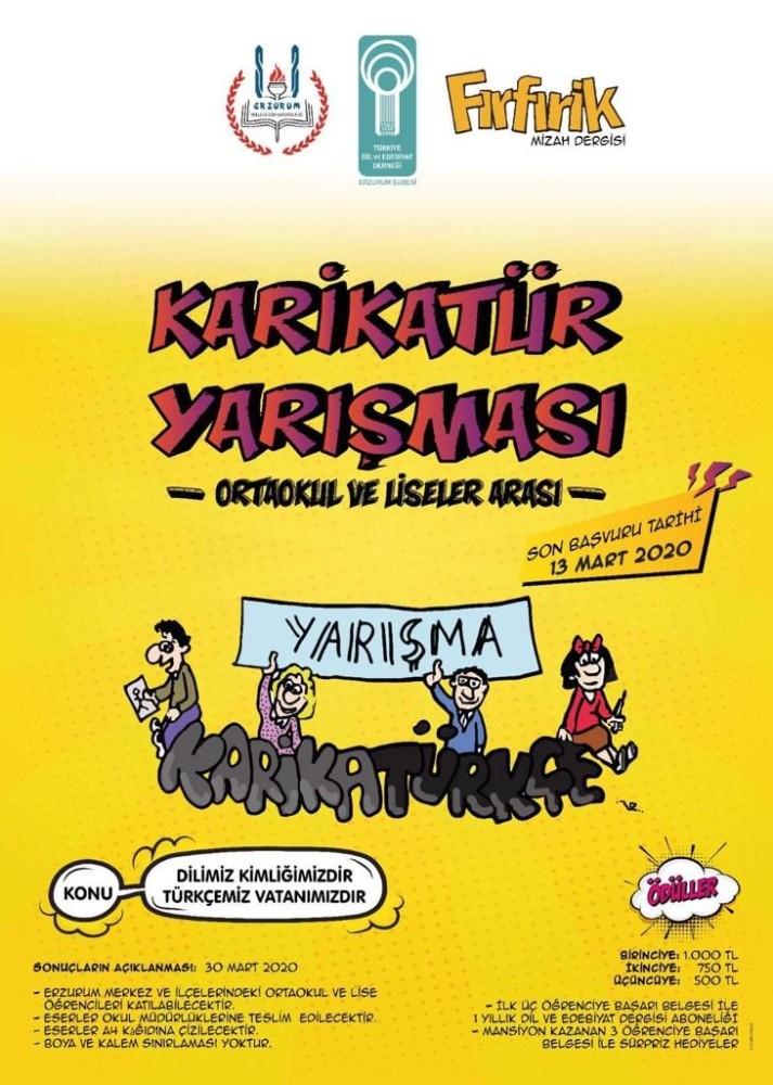 Ortaokul ve lise öğrencileri için Karikatür Yarışması düzenlenecek 