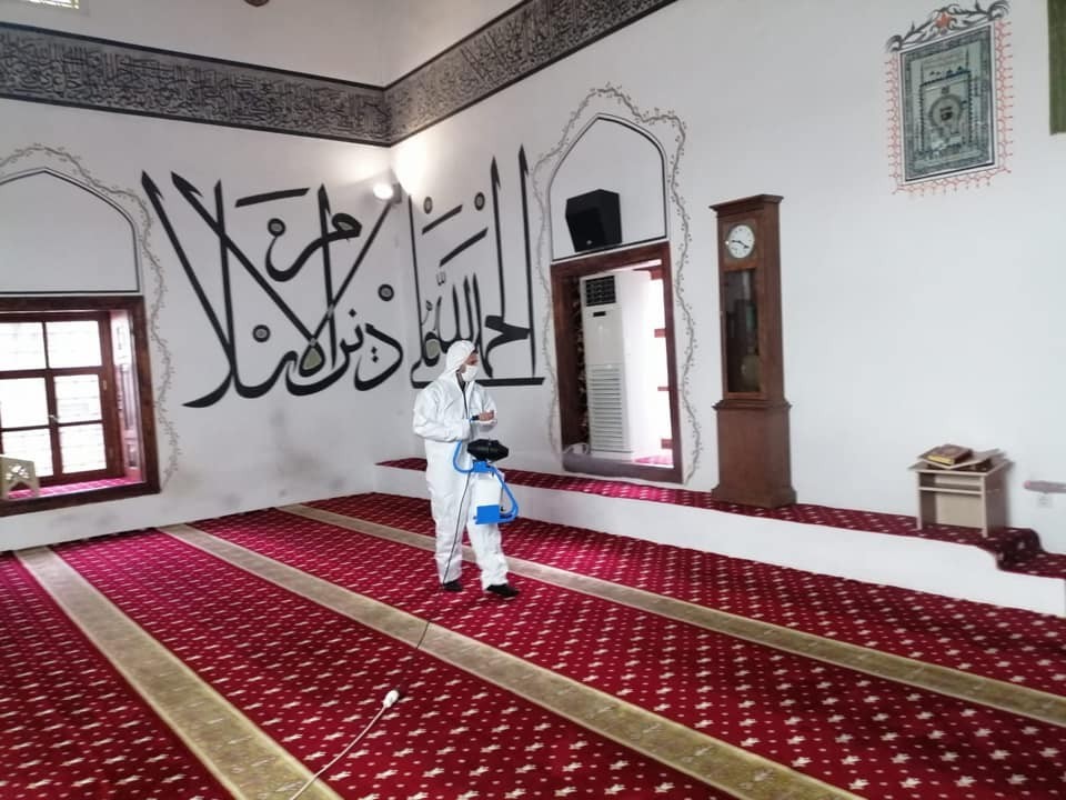 Osmaneli’ndeki tüm camiler temizlendi ve dezenfekte edildi 