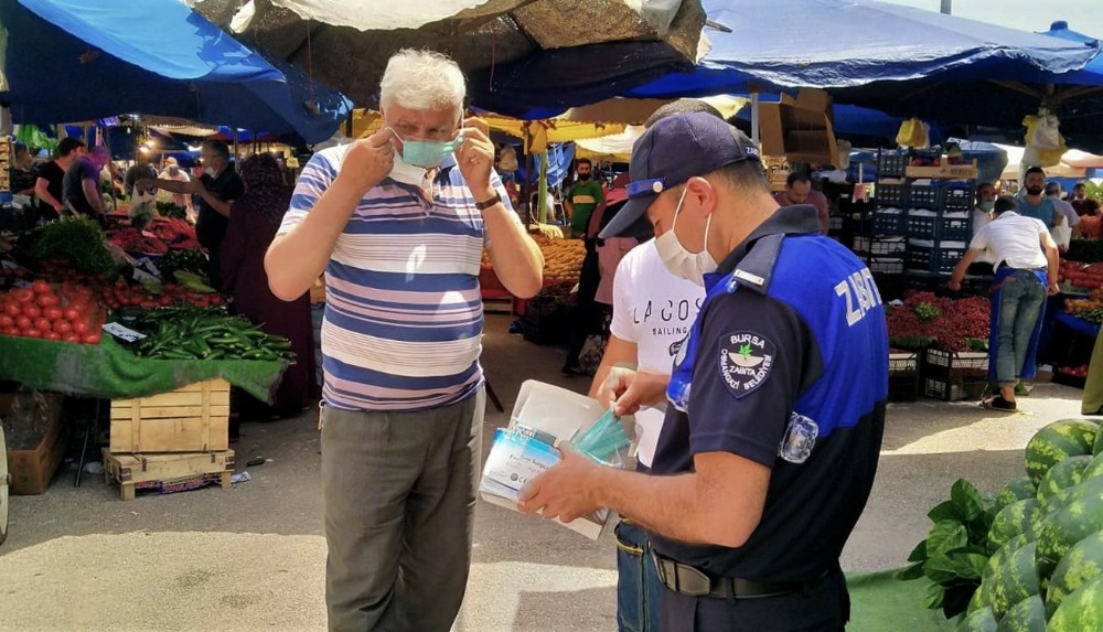 Osmangazi zabıtadan normalleşme denetimi 