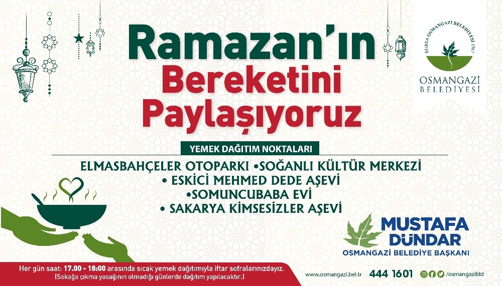 Osmangazi’den 5 noktada sıcak yemek dağıtımı 