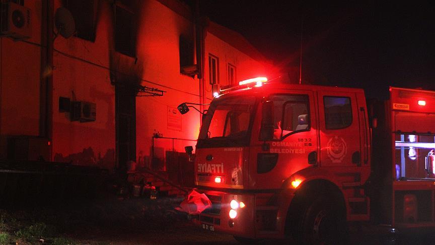 Osmaniye’de fabrika yangını