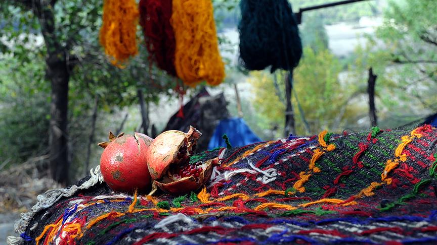 Osmaniye'de geleneksel kilimler rengine 'nar hasadıyla' kavuştu