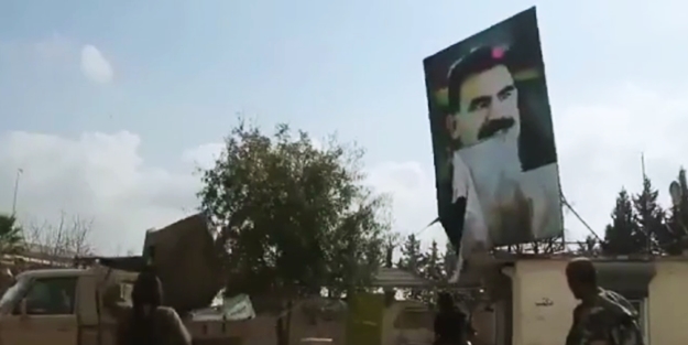 ÖSO teröristbaşı Öcalan fotoğrafıyla drift şov yaptı!