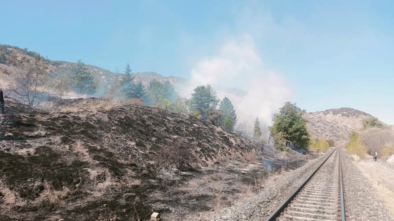 Ot yangını korkuttu