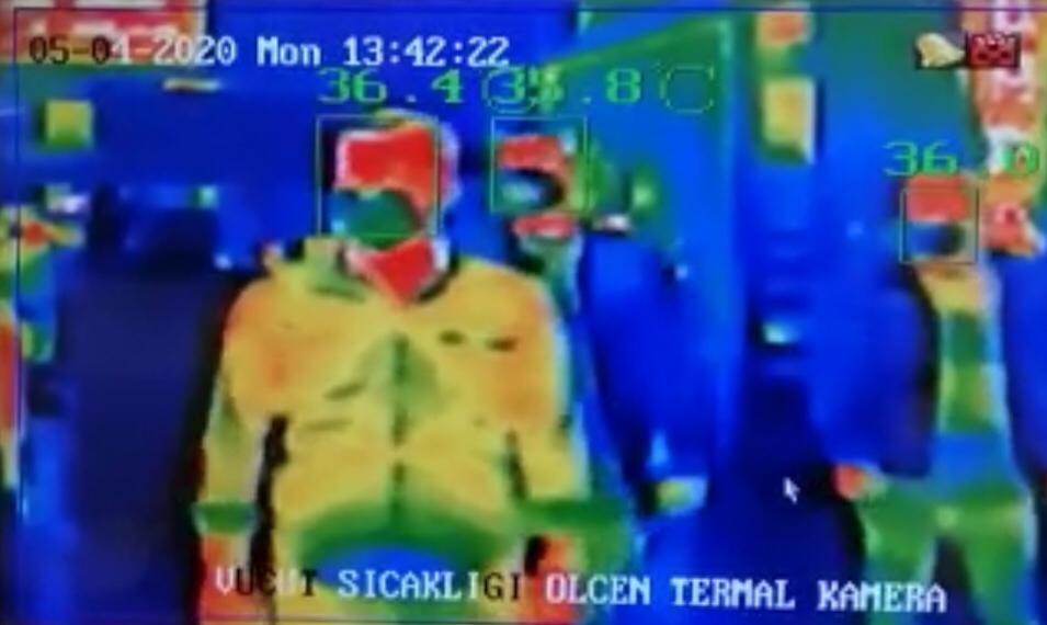 Otellerde termal kamera hareketliliği 