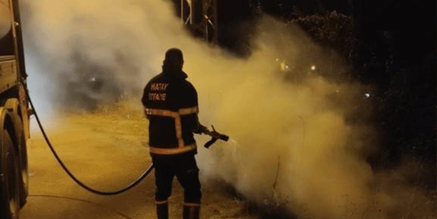 Otluk alanda çıkan yangın itfaiyenin müdahalesi ile söndürüldü