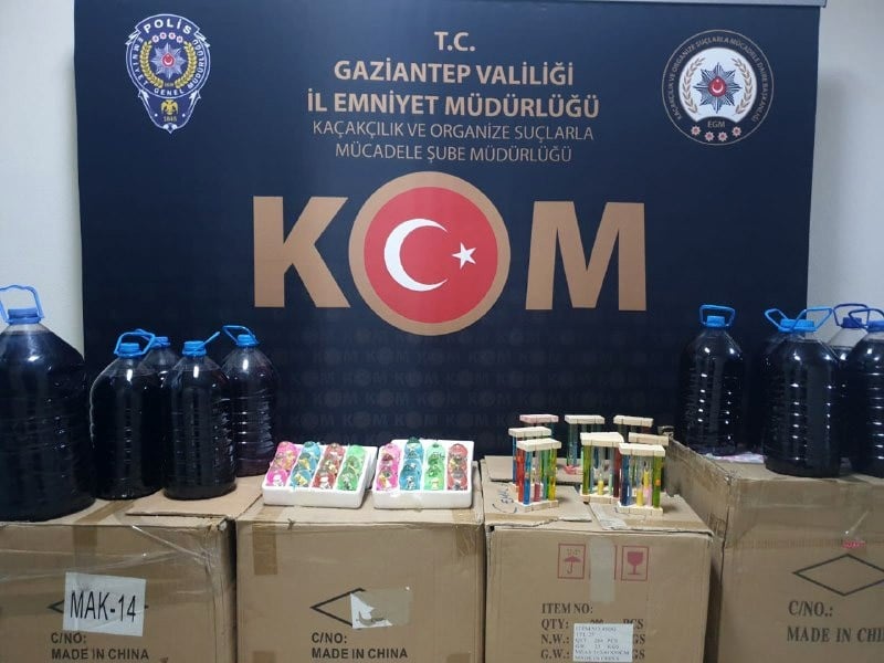 Oto yıkamacıya kaçak içki operasyonu 