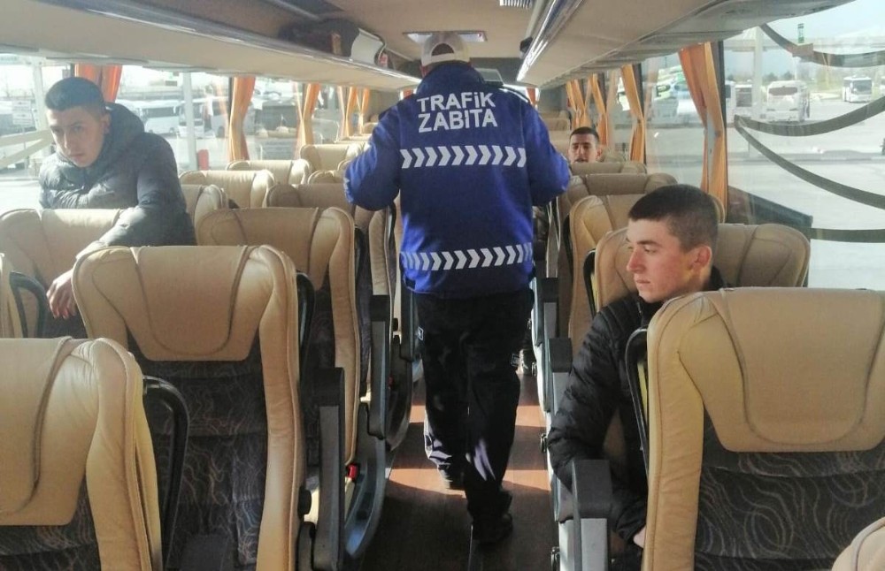 Otobüslerde yolcu denetimi 