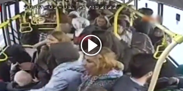 Otobüste bıçak çekti, sivil polis müdahale etti!