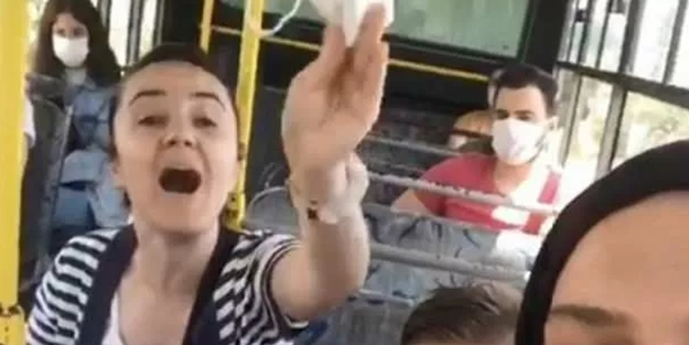 Otobüste maske takmayan kadına kötü haber